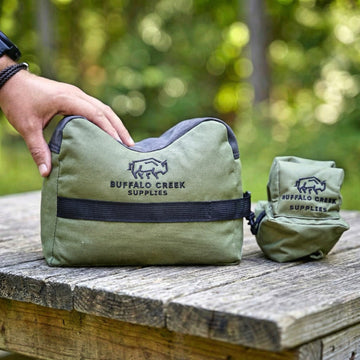 Buffalo Creek Supplies All Weather Durable Front & Rear Shooting Rest Bags – Unfilled